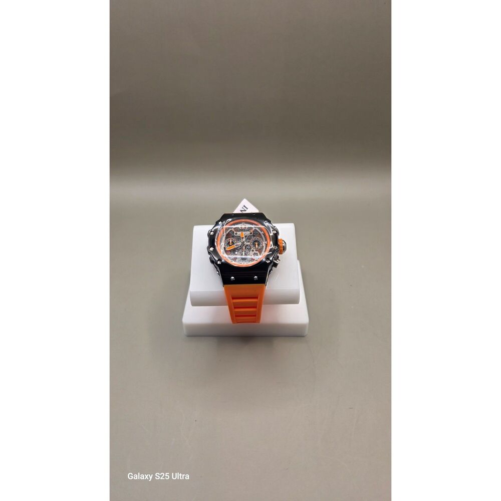 Invicta Racing Valyron 69784 Skeleton Orange 41mm Watch NIB
